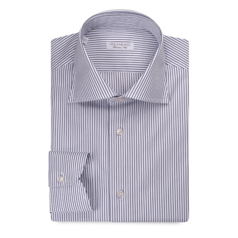 Stripe American Oxford Button-Down Collar Dress Shirt - Blue/White ...