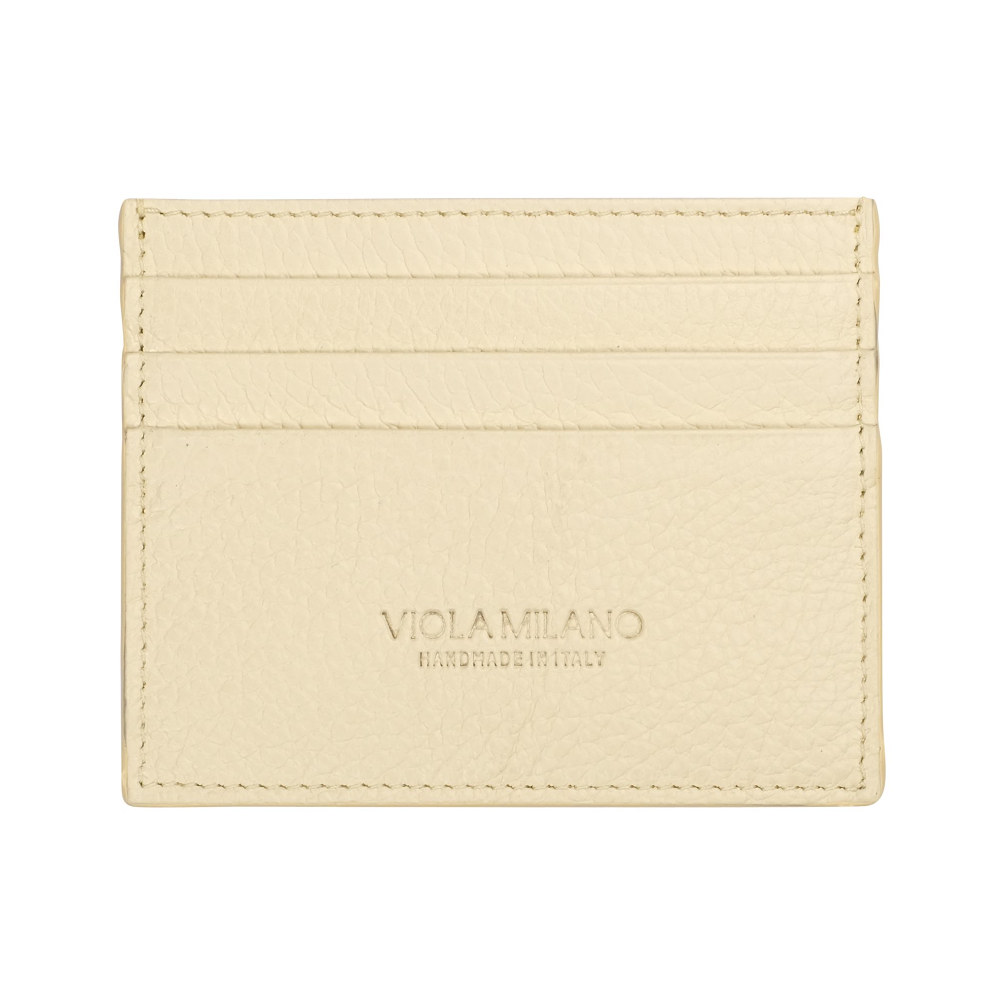 Grain Leather Credit Card Holder - Lime Green • Viola Milano