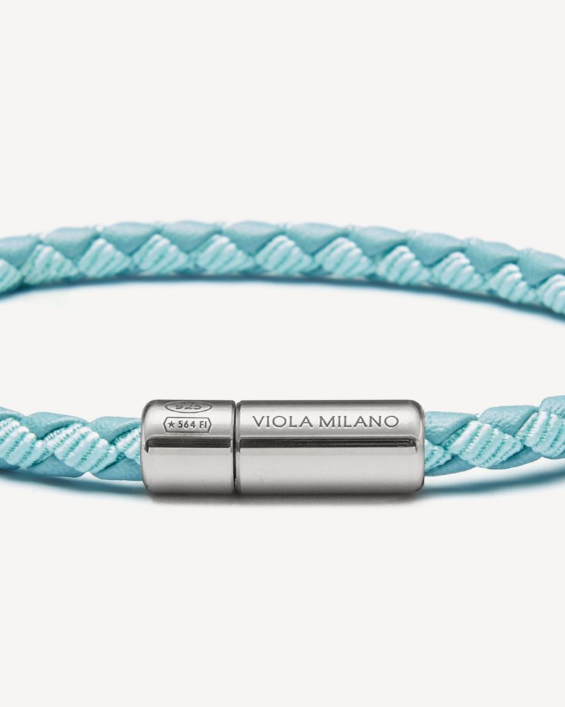 Red - Double Braided Italian Leather bracelet • Viola Milano