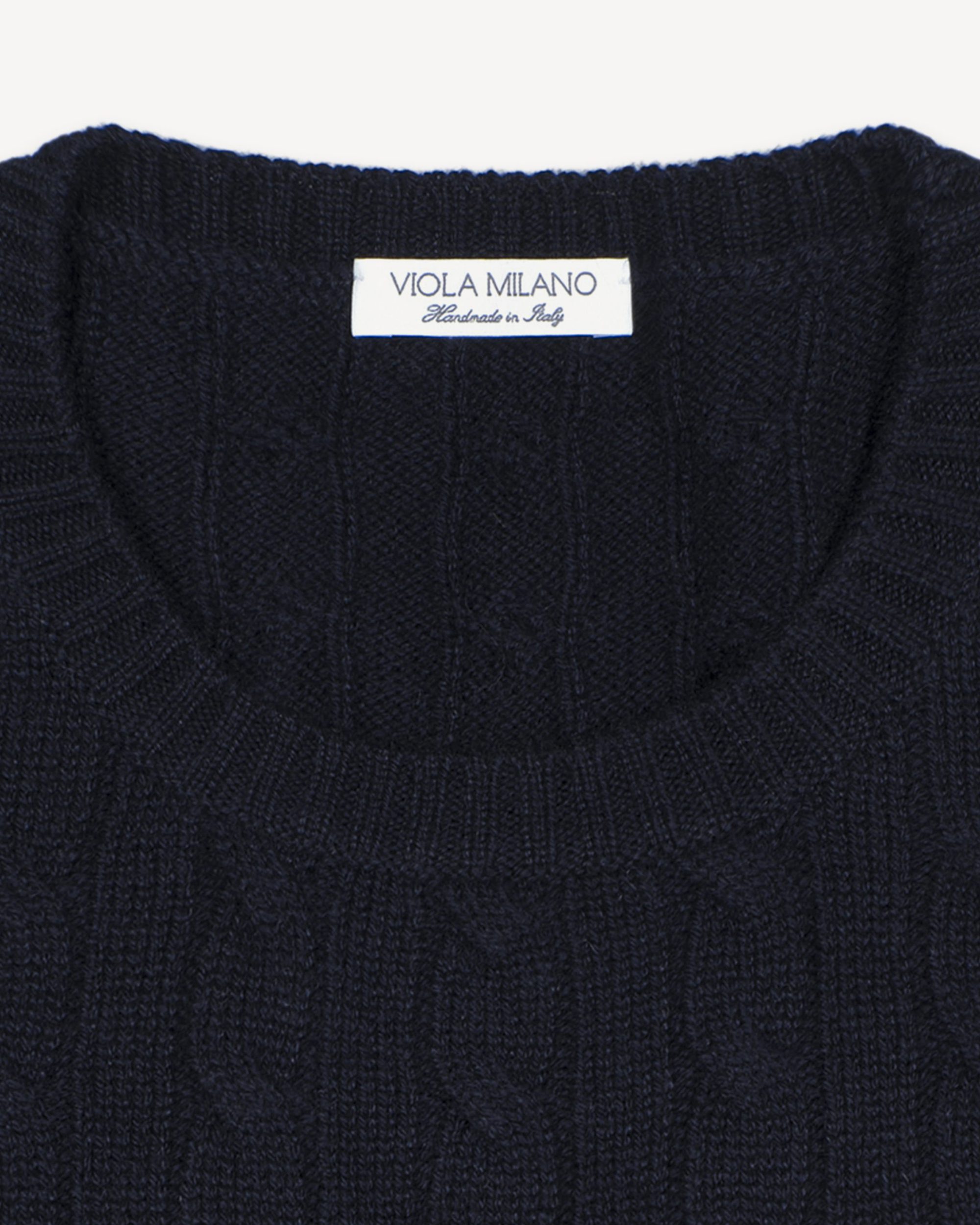 100% Cashmere V-neck Sweater w/ Loro Piana Yarn in Blue – Wilkes & Riley