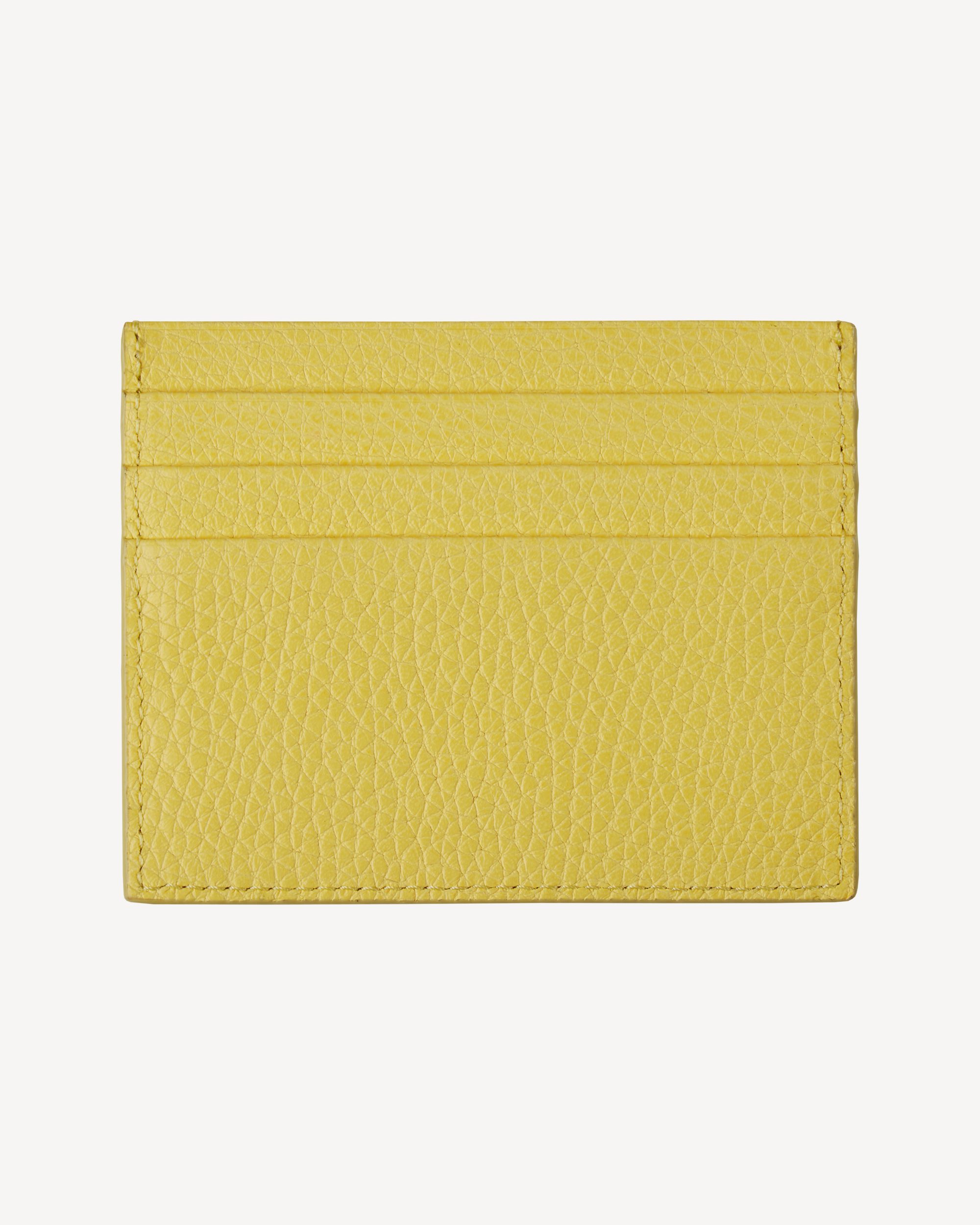 Grain Leather Credit Card Holder - Lime Green • Viola Milano