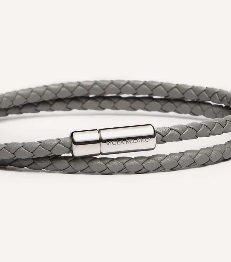 Buy Karatcart Grey Leather Wrap Around Adjustable Bracelet for Men at  Amazon.in