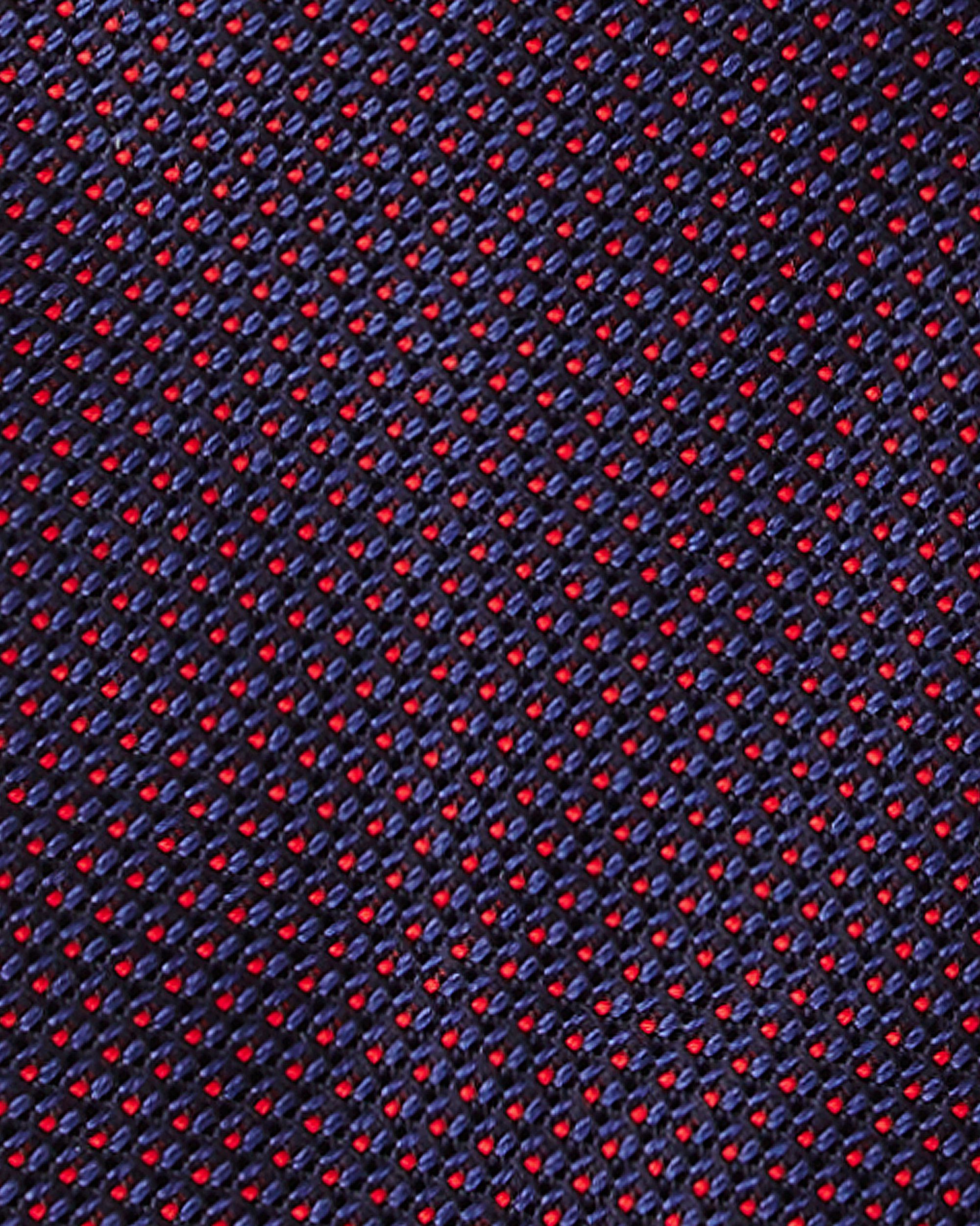 Burgundy and Navy Houndstooth Six-Fold Silk Tie