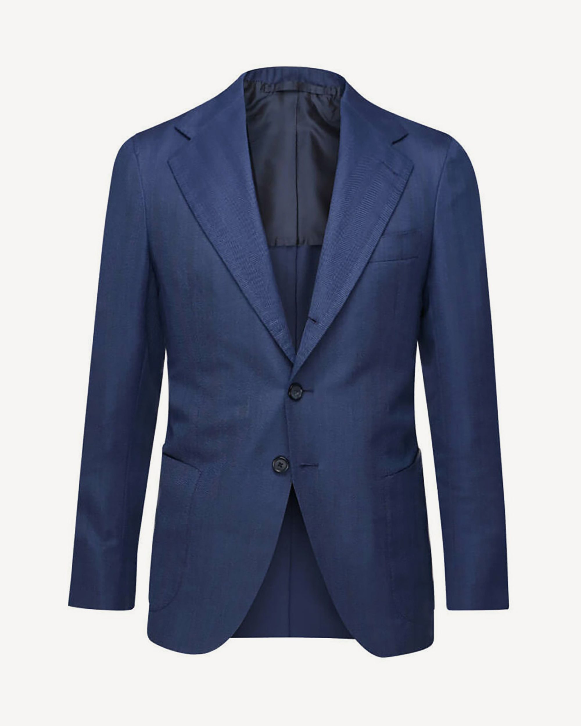 Sartorial Half-lined Wool/Silk Blazer - Blue | Viola Milano