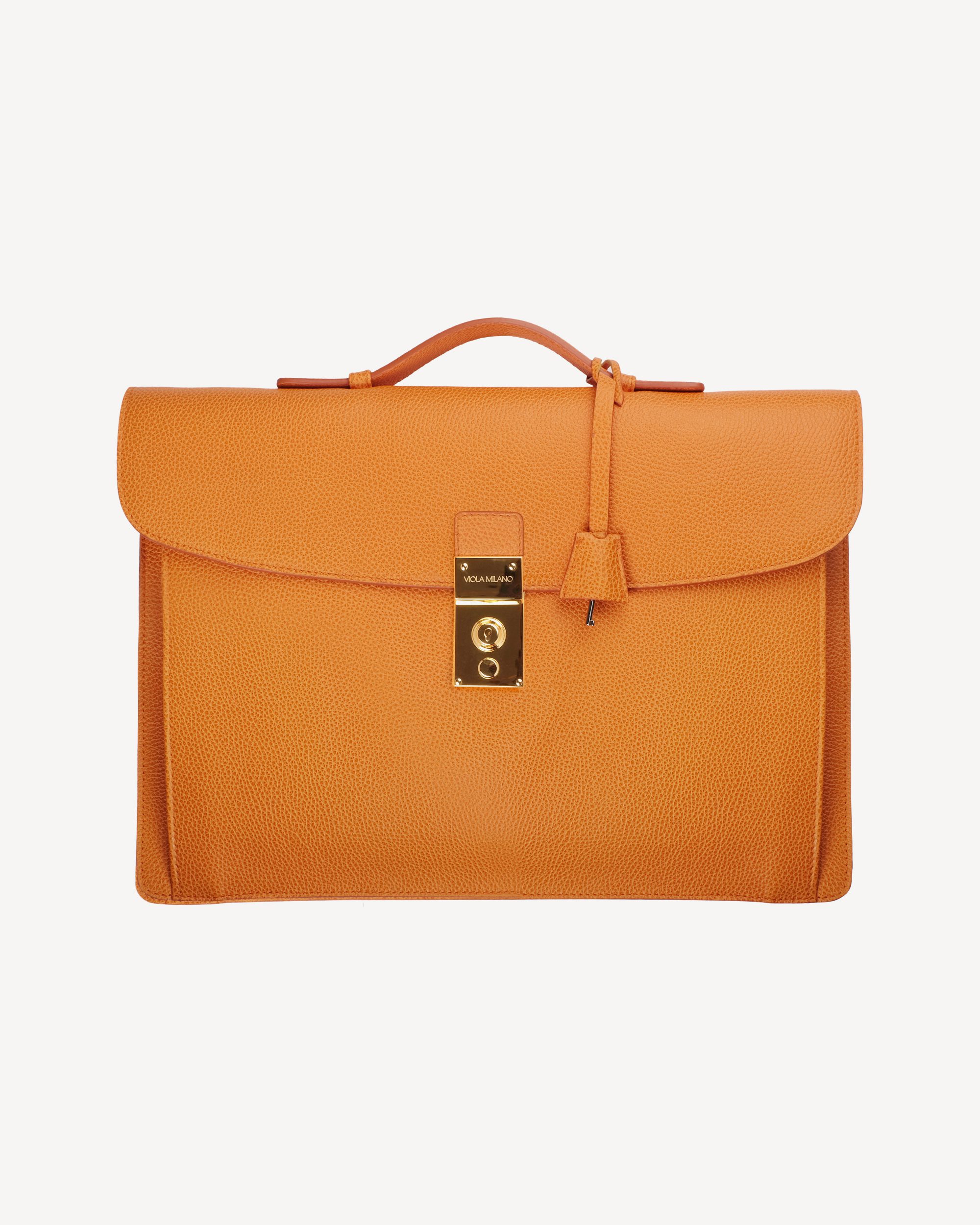 orange briefcase