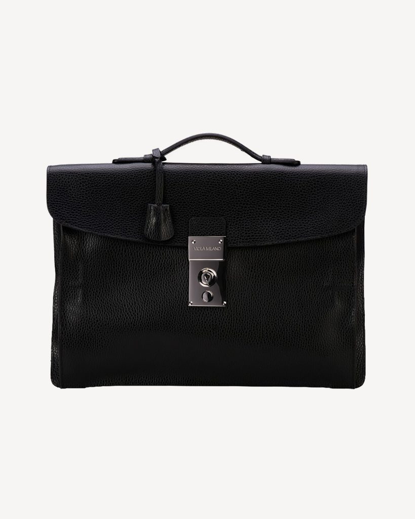 THE LIGHT TRAVELLER BRIEFCASE – Black • Viola Milano