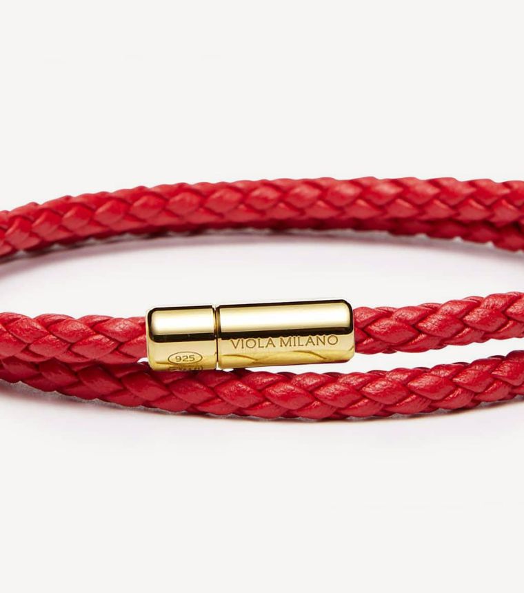 HERMÈS “belt buckle” bangle bracelet, yellow gold and leather – Castafiore