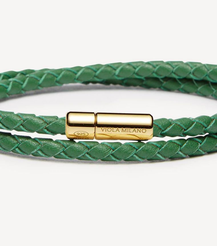 Handmade Italian Beveled Curb Bracelet for Men, 14K Gold