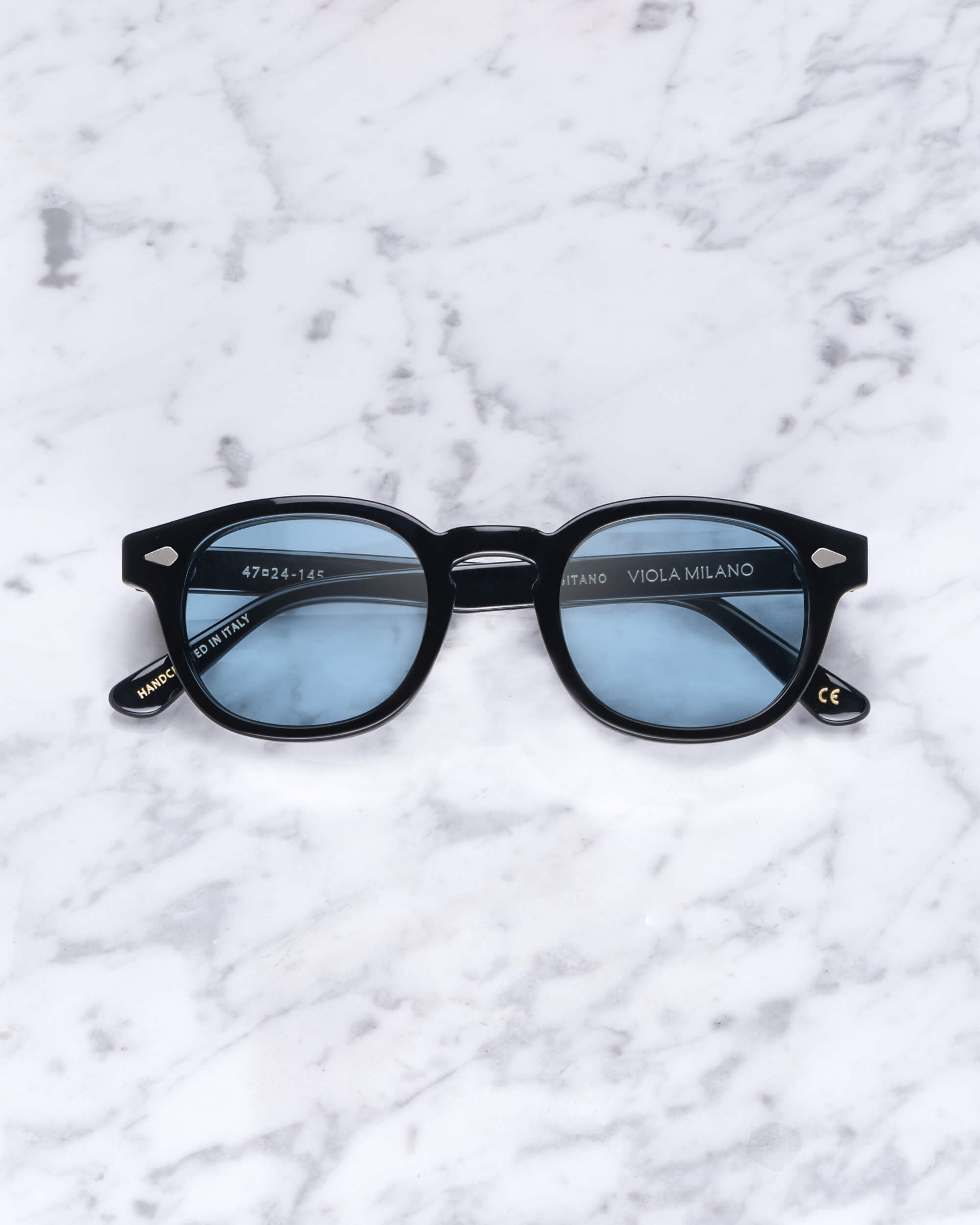 POSITANO  Round sunglasses with black metal frame – LIBERTY+BLUSH